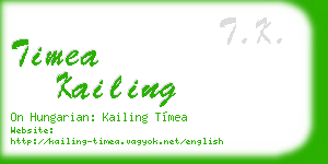 timea kailing business card